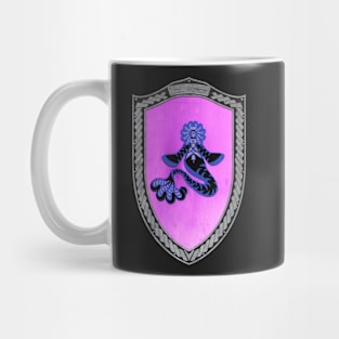 Seacrest (Shield moonsilver Celtic Rope on black leather) Mug